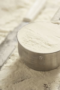 measuring flour