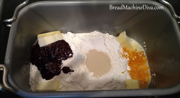 raspberry bread ingredients in the bread machine