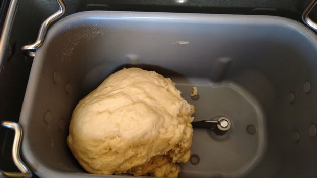 apricot bread - ball of dough