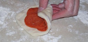Forming Pepperoni Rolls