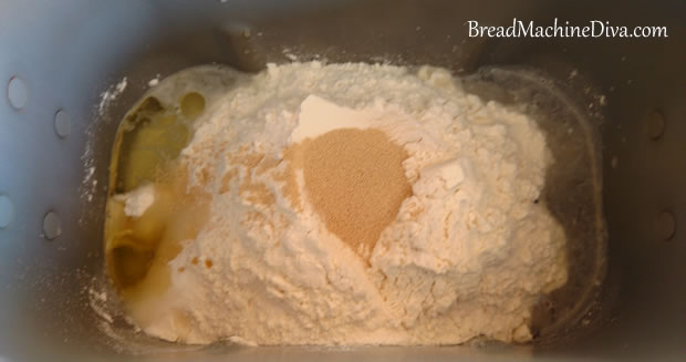 hoagie roll ingredients in the bread pan