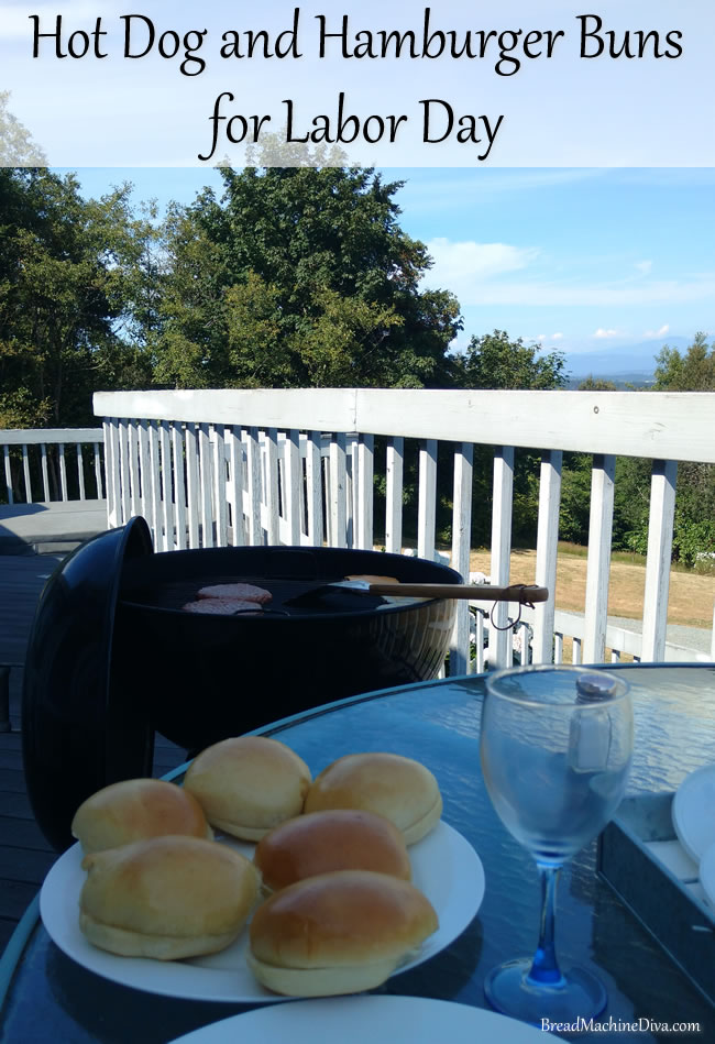 Labor Day Hot Dog and Hamburger Buns