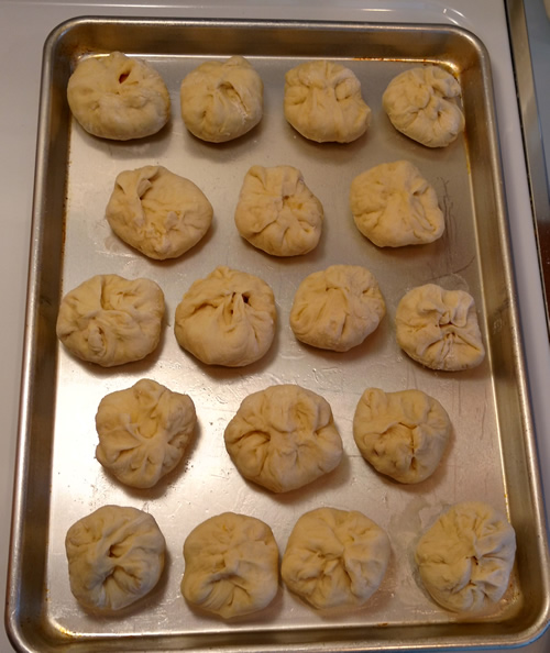 Rolls ready for oven