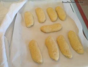 Challah Hot Dog Buns Rising