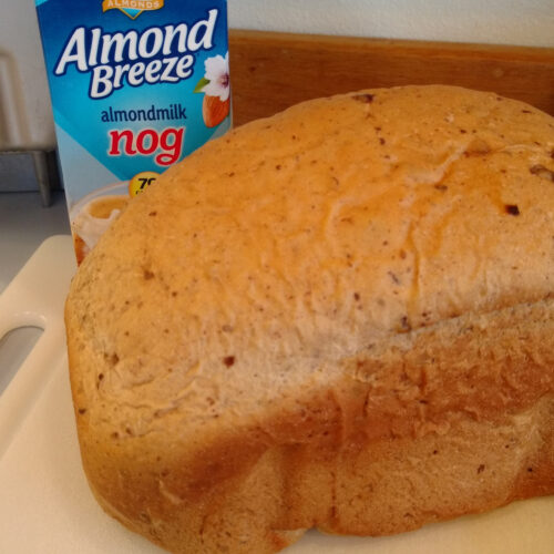 Large dairy-free eggnog bread